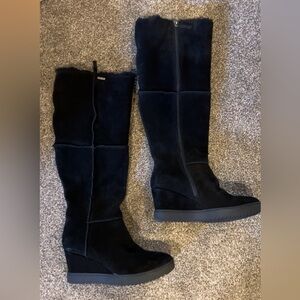 Sofft Sovania shearling Women's Black Suede Knee-High Boots